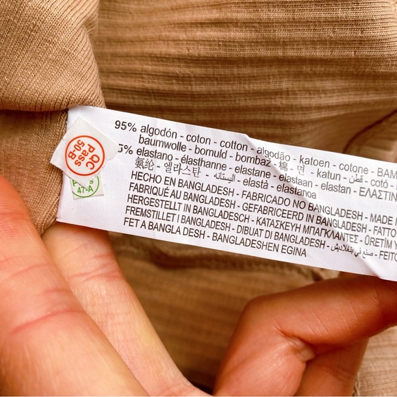 🍂 ZARA TAN RIBBED HIGH WAIST MAXI SKIRT! - Picture 9 of 11